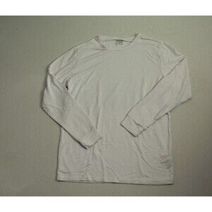 32 Heat White Top Women Long Sleeve Crew Neck Size Large